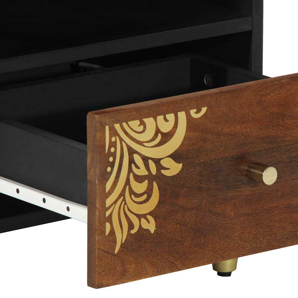 Nattbordskap 2 pcs honningbrun 40 x 33 x 46 cm heltre mango
