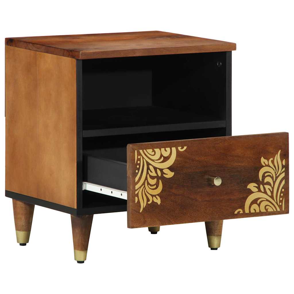 Nattbordskap 2 pcs honningbrun 40 x 33 x 46 cm heltre mango