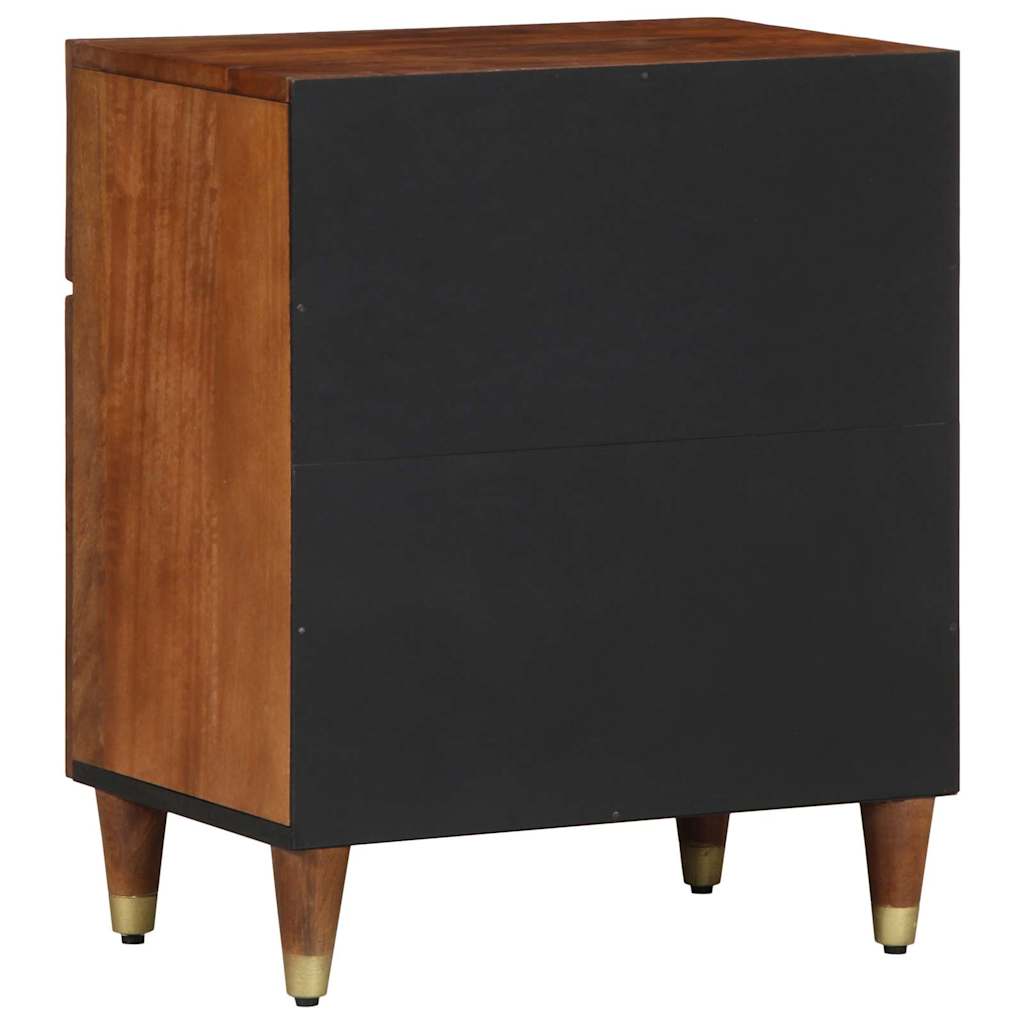 Nattbordskap med skuff honningbrun 50 x 33 x 60 cm heltre mango