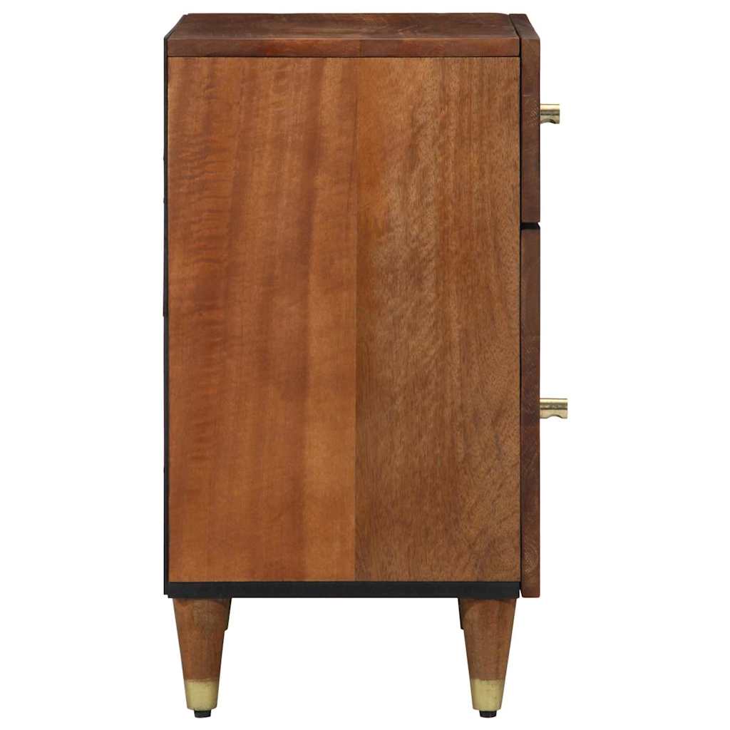 Nattbordskap med skuff honningbrun 50 x 33 x 60 cm heltre mango