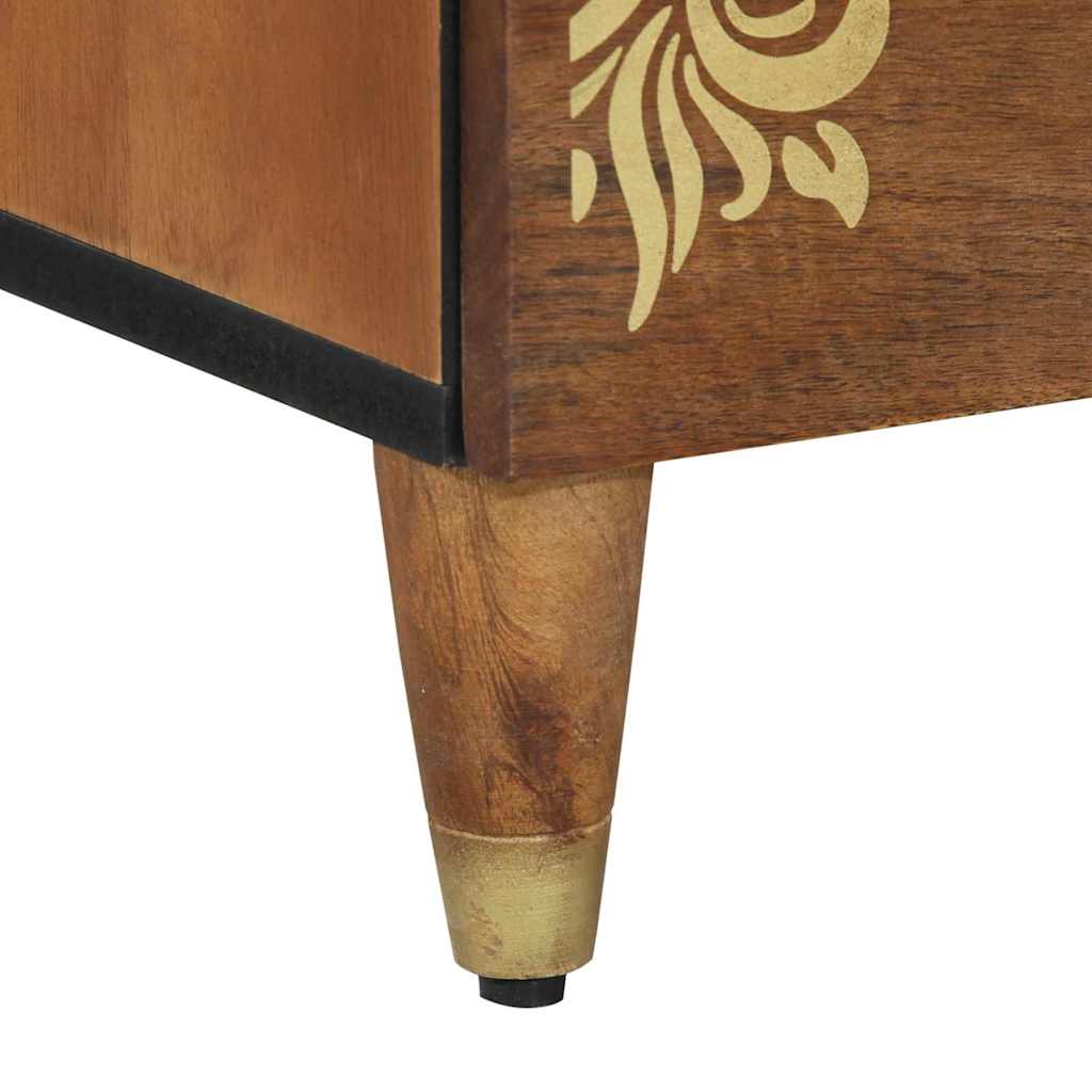 Nattbordskap med skuff honningbrun 50 x 33 x 62 cm heltre mango