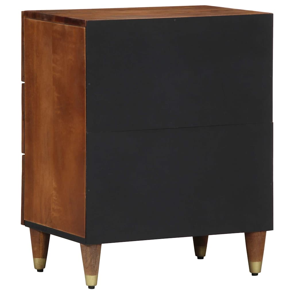Nattbordskap med skuff honningbrun 50 x 33 x 62 cm heltre mango