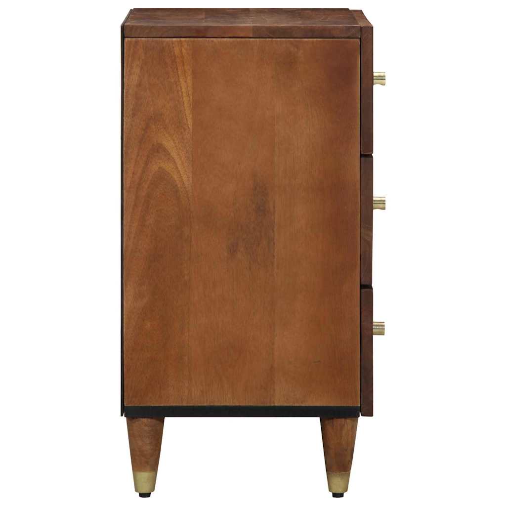 Nattbordskap med skuff honningbrun 50 x 33 x 62 cm heltre mango