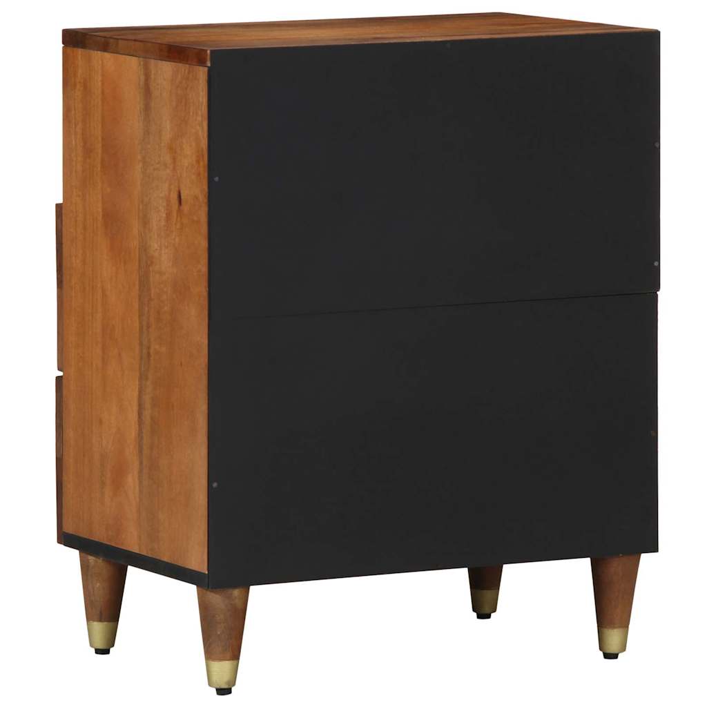 Nattbordskap med skuff honningbrun 50 x 33 x 62 cm heltre mango
