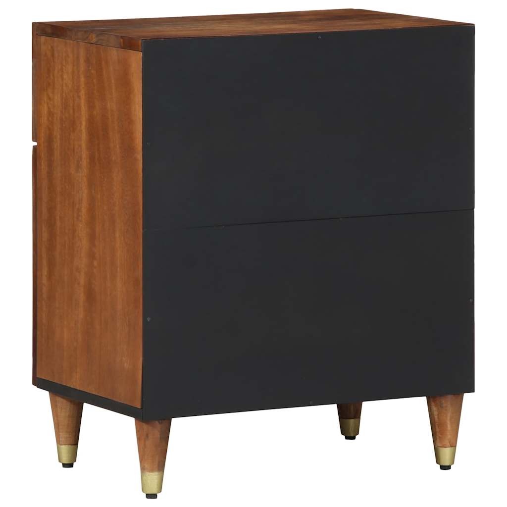 Nattbordskap med skuff honningbrun 50 x 33 x 60 cm heltre mango