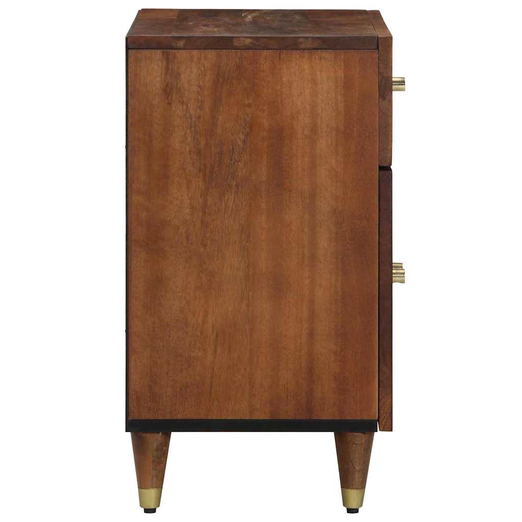 Nattbordskap med skuff honningbrun 50 x 33 x 60 cm heltre mango