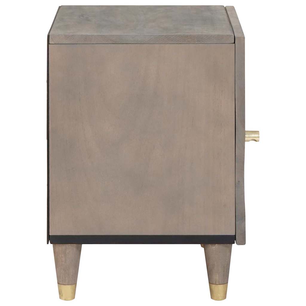 Nattbordskap 2 pcs Grå 40 x 33 x 46 cm heltre mango