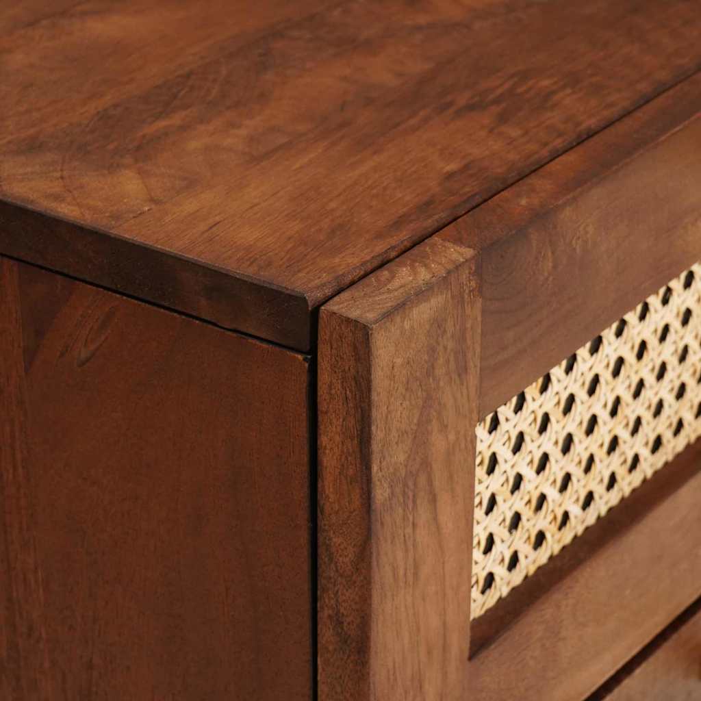 Nattbord 40 x 33.5 x 46 cm Solid mango tre og konstruert tre