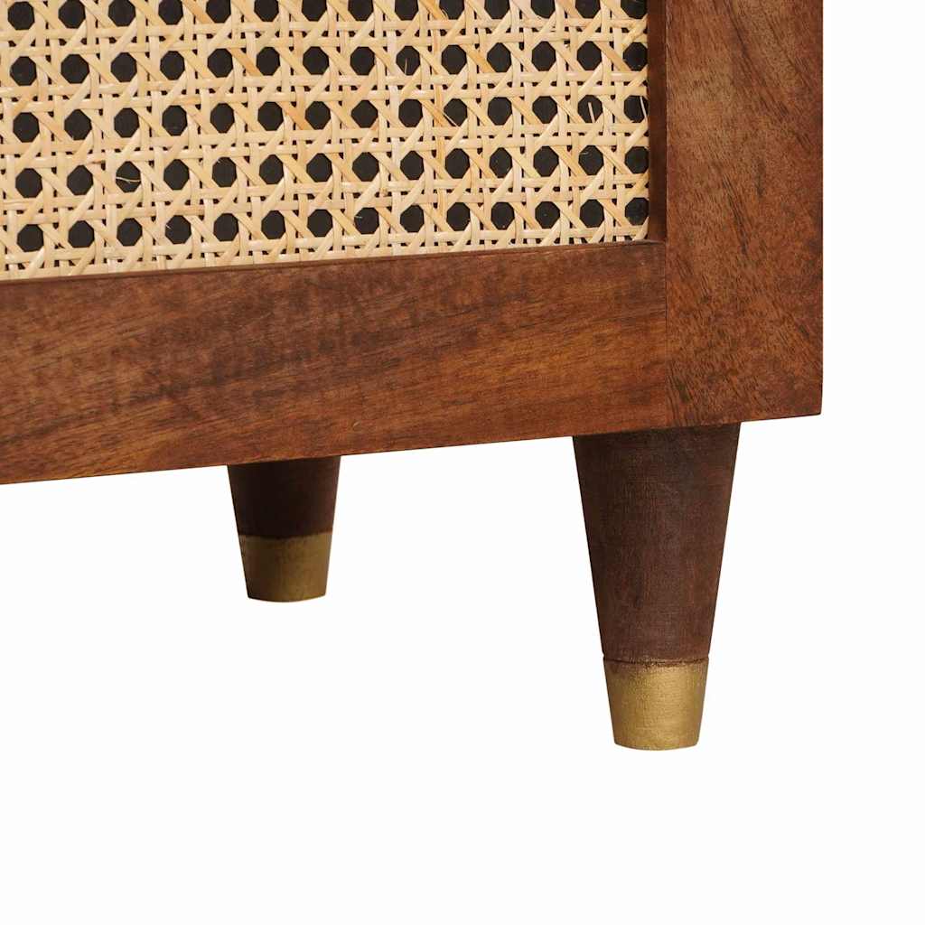 Nattbord Brun 50 x 33 x 60 cm Flette og solid mango tre
