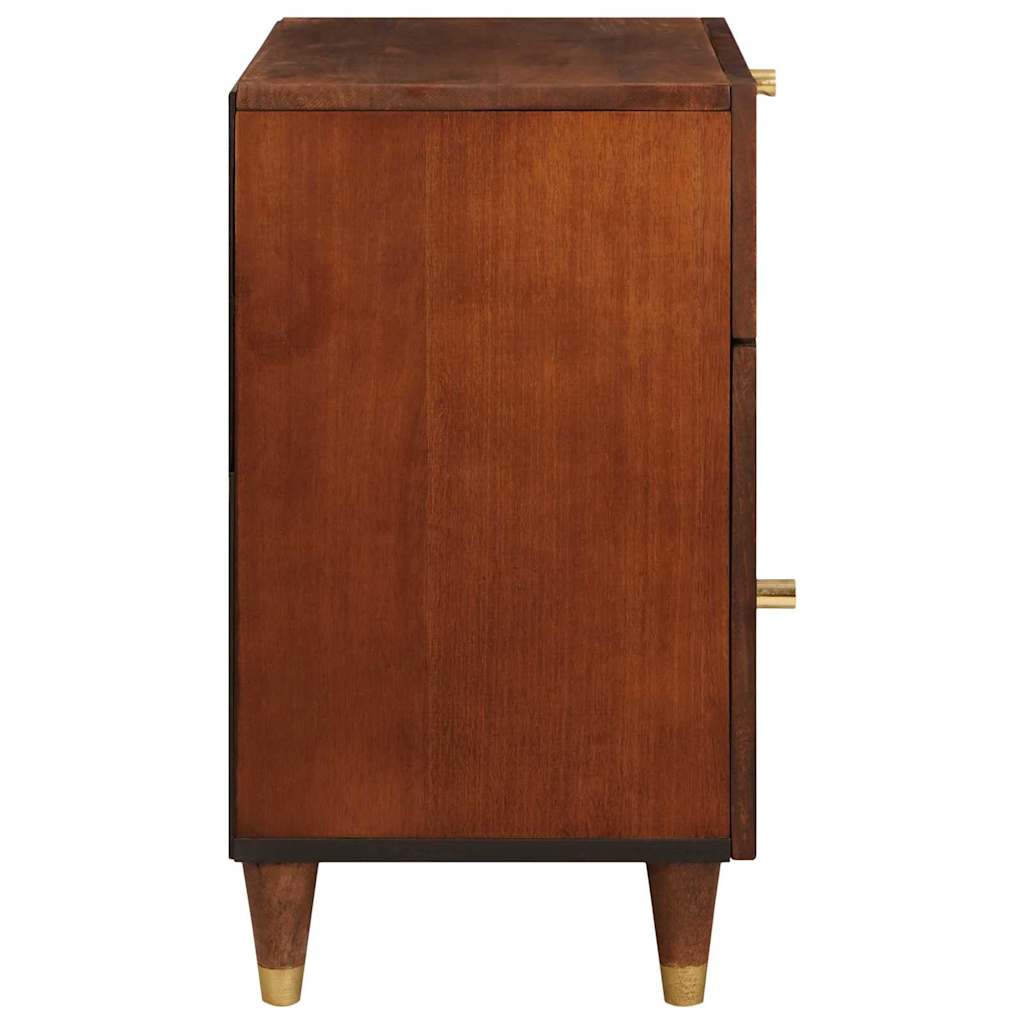 Nattbord Brun 50 x 33 x 60 cm Flette og solid mango tre
