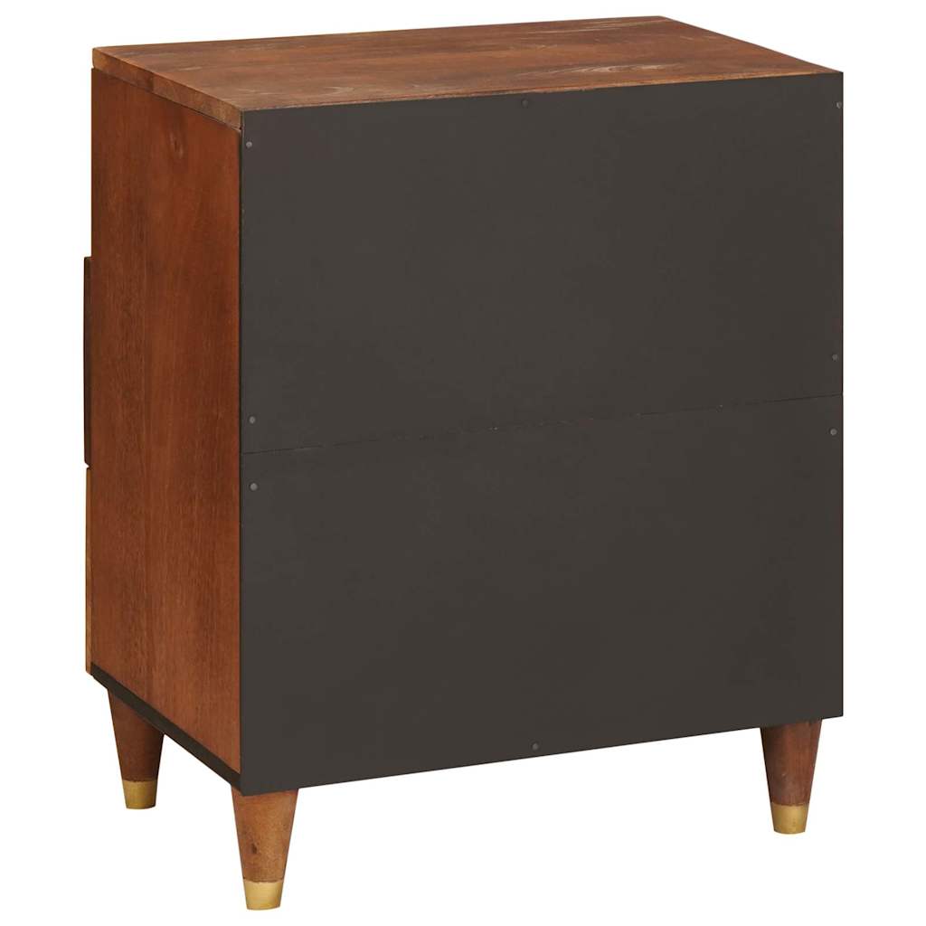 Nattbord Brun 50 x 33 x 60 cm Flette og solid mango tre