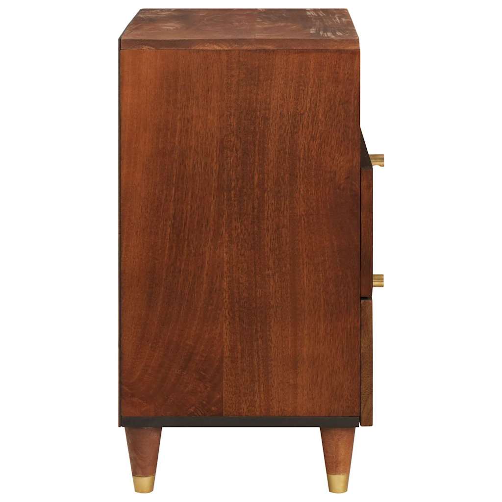 Nattbord Brun 50 x 33 x 60 cm Flette og solid mango tre