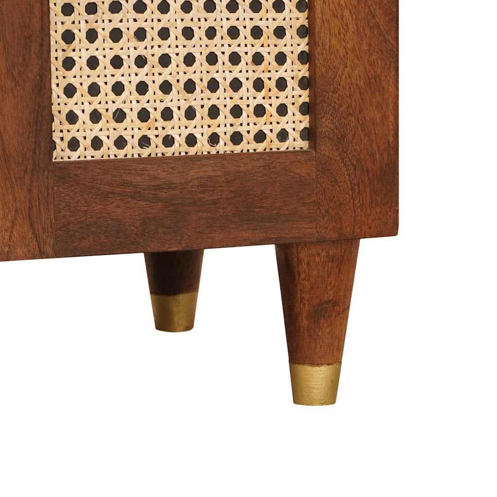 Nattbord Brun 50 x 33 x 60 cm Flette og solid mango tre