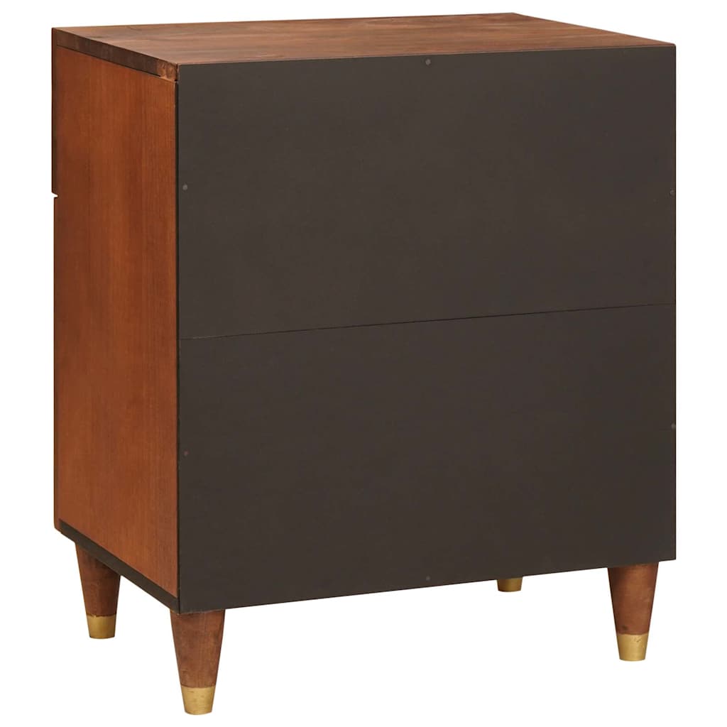 Nattbord Brun 50 x 33 x 60 cm Flette og solid mango tre
