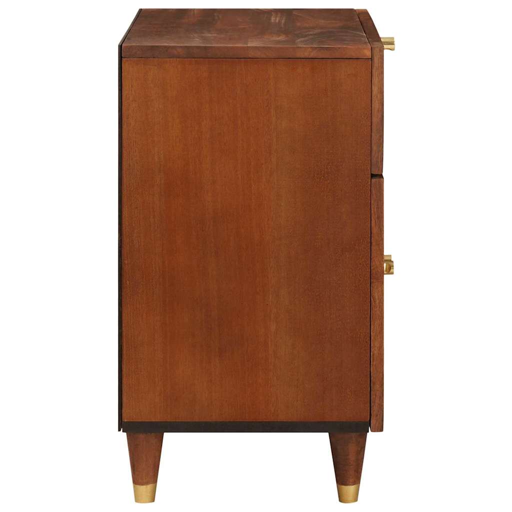 Nattbord Brun 50 x 33 x 60 cm Flette og solid mango tre