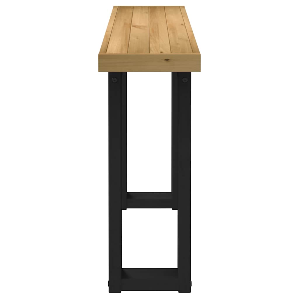 Konsollbord NOAIN U-formede ben 120x30x75 cm heltre furu
