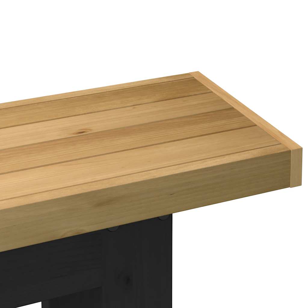 Konsollbord NOAIN U-formede ben 120x30x75 cm heltre furu