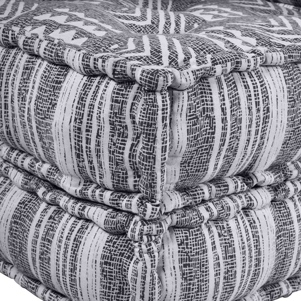 2-seters modulær pouffe sofa, konvertibel, lys grått stoff