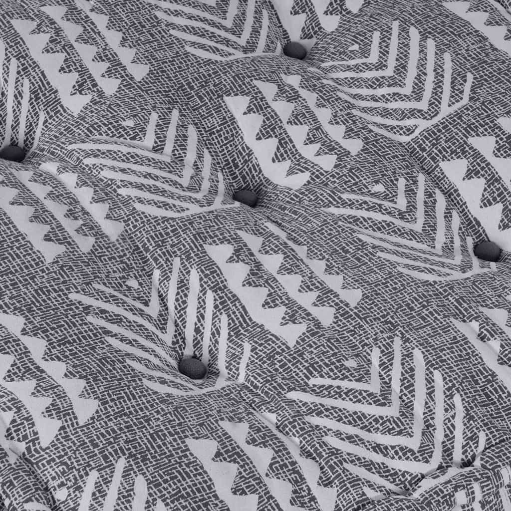 2-seters modulær pouffe sofa, konvertibel, lys grått stoff