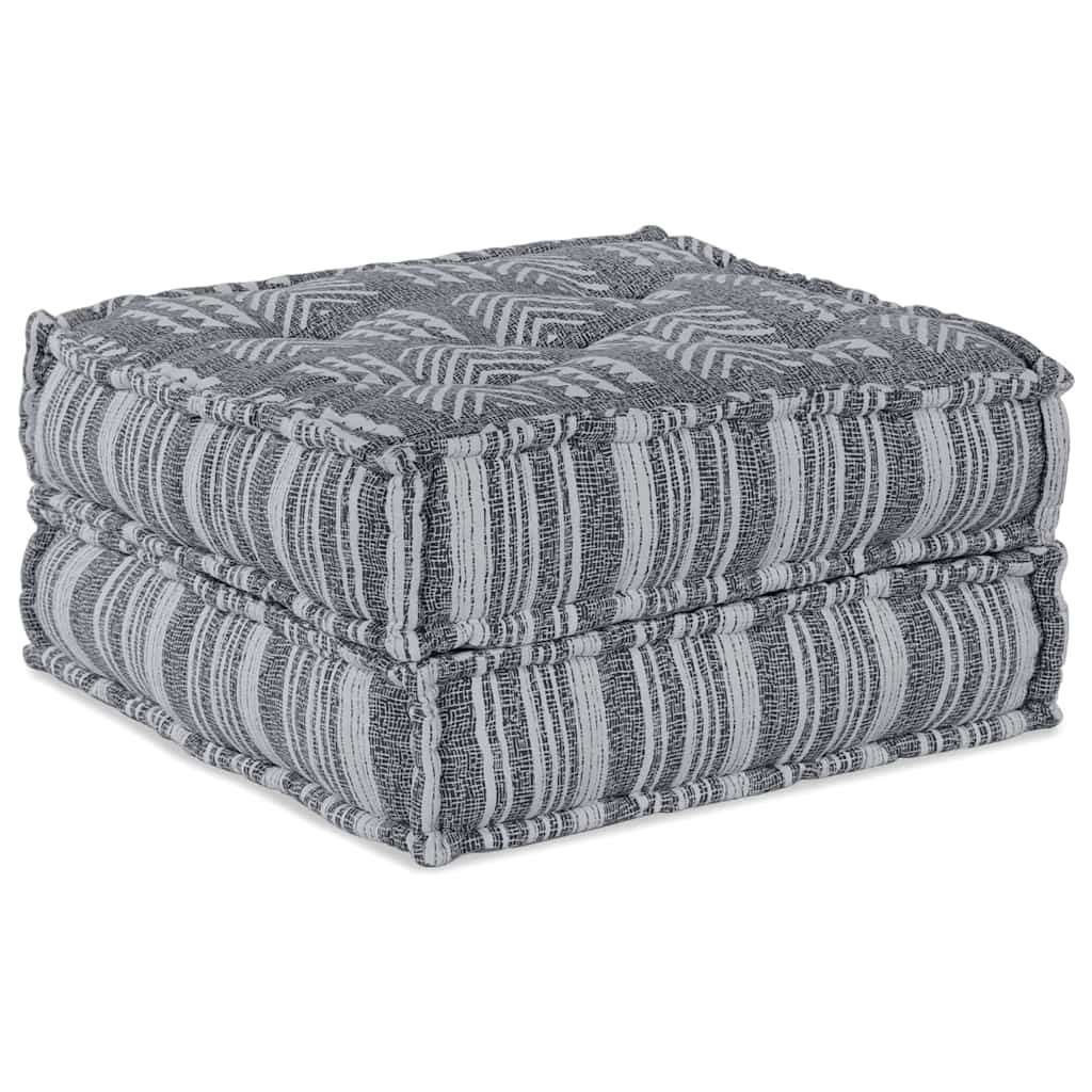 2-seters modulær pouffe sofa, konvertibel, lys grått stoff