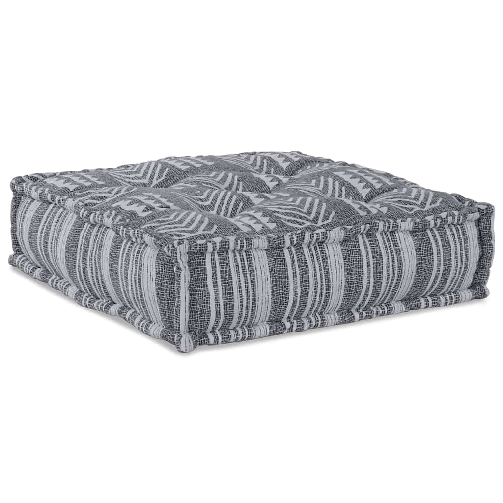2-seters modulær pouffe sofa, konvertibel, lys grått stoff
