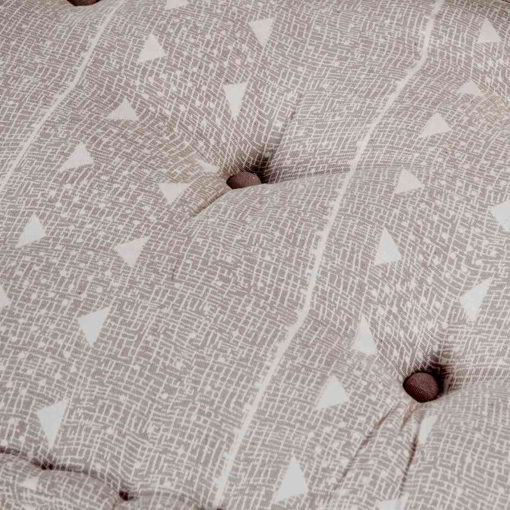 2-seters modulær pouffe-sofa konvertibel i lys brun stoff