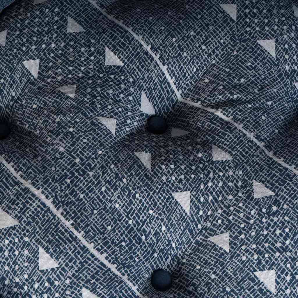 2-seters Modulær Pouffe Sofa Konvertibel i Indigo Stoff