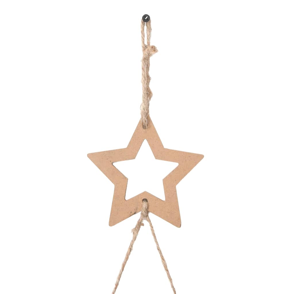 Hengende juletrær med toppstjerner 2 stk 42x90 cm Naturlig gren