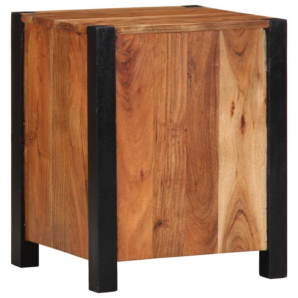 Nattbordskap med skuff 2 pcs Brun 40 x 35 x 50 cm heltre akasie