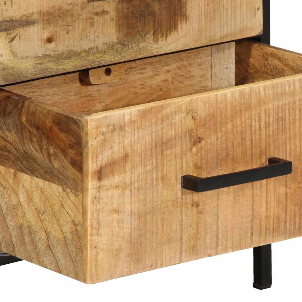 Nattbordskap Brunt og svart 40 x 35 x 50 cm heltre mango