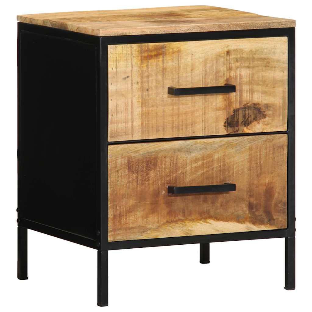 Nattbordskap Brunt og svart 40 x 35 x 50 cm heltre mango