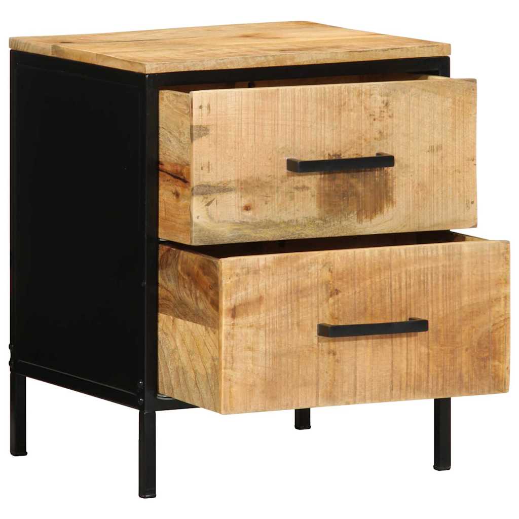 Nattbordskap Brunt og svart 40 x 35 x 50 cm heltre mango