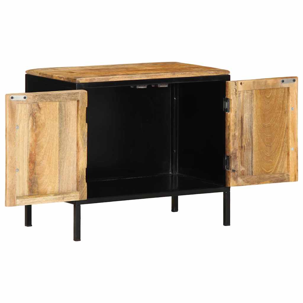 Nattbordskap Brunt og svart 50 x 30 x 45 cm heltre mango