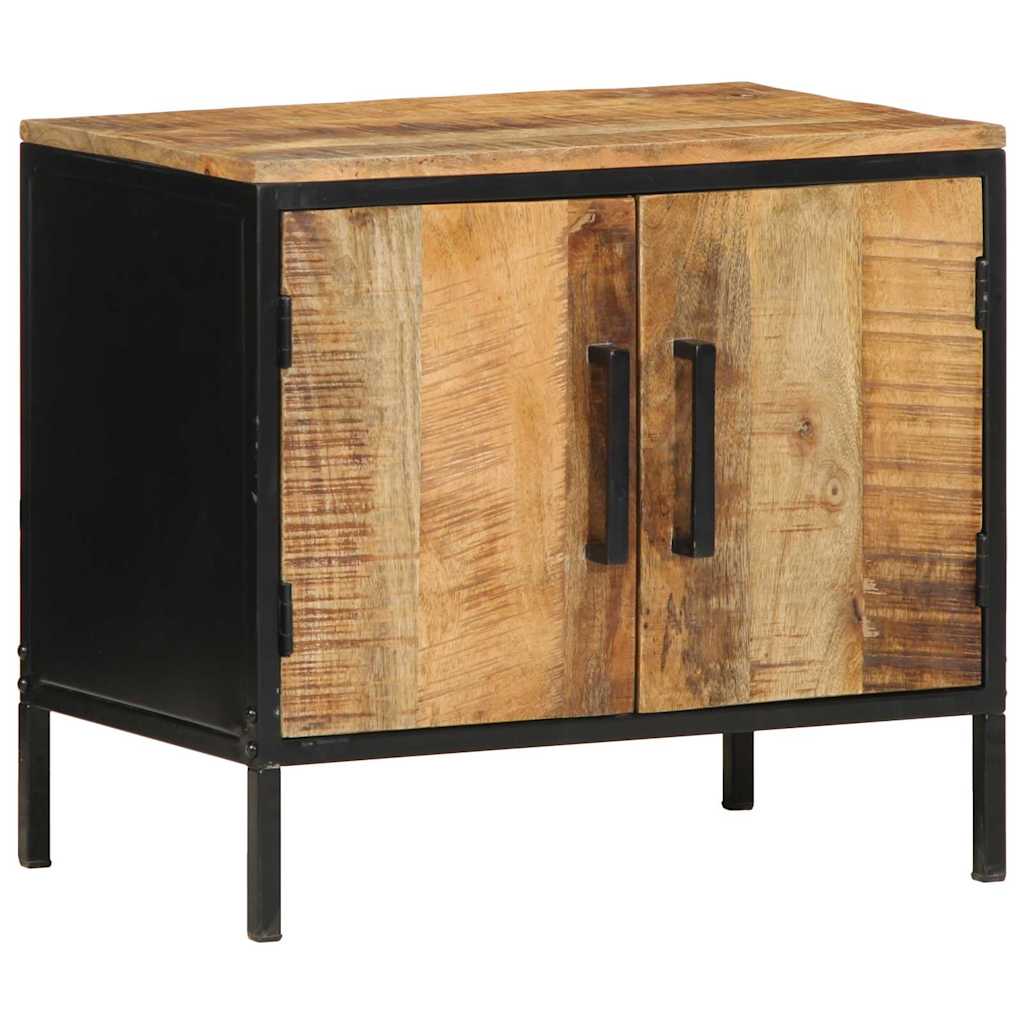 Nattbordskap Brunt og svart 50 x 30 x 45 cm heltre mango