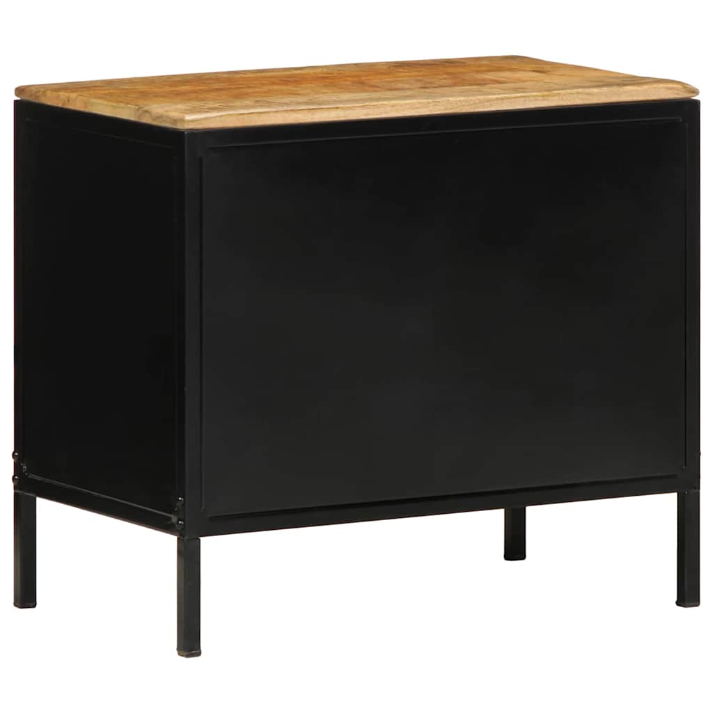 Nattbordskap Brunt og svart 50 x 30 x 45 cm heltre mango