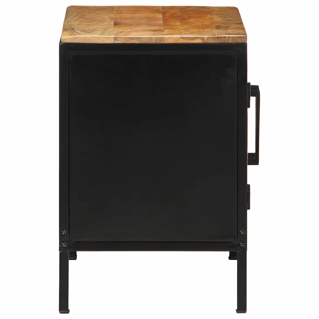 Nattbordskap Brunt og svart 50 x 30 x 45 cm heltre mango