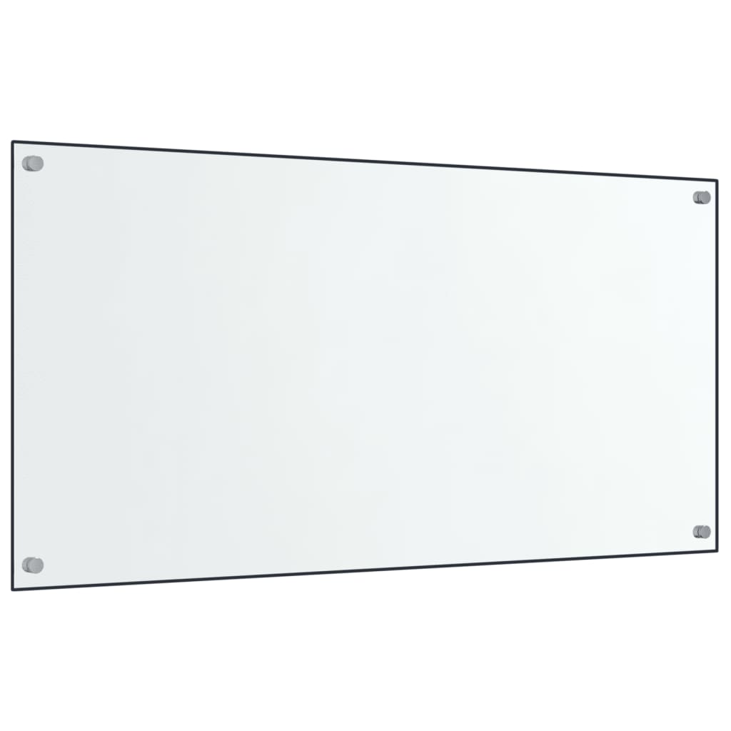 Kjøkkenplater 2 stk gjennomsiktig 80x50 cm herdet glass