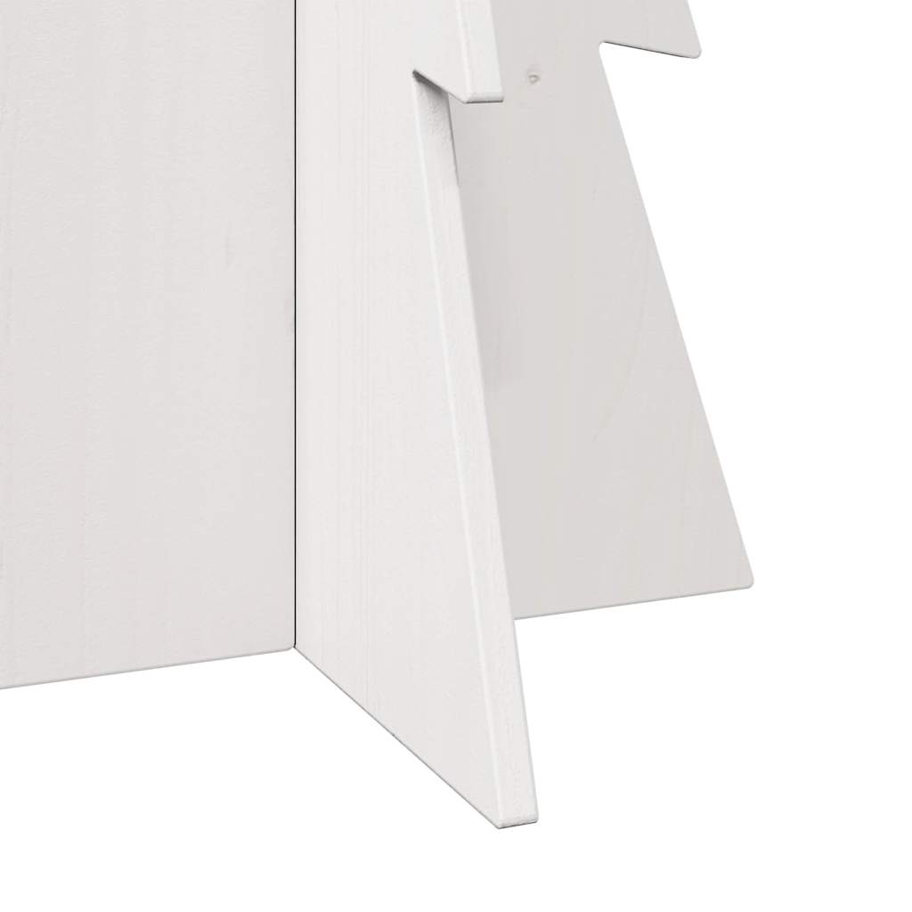 Juletre av tre til pynt hvit 112 cm heltre furu