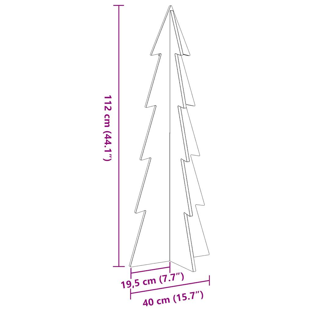Juletre av tre til pynt hvit 112 cm heltre furu