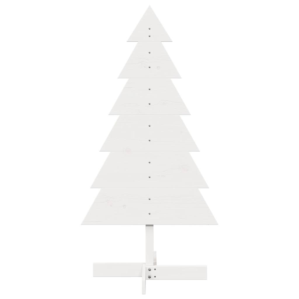 Juletre av tre til pynt hvit 120 cm heltre furu