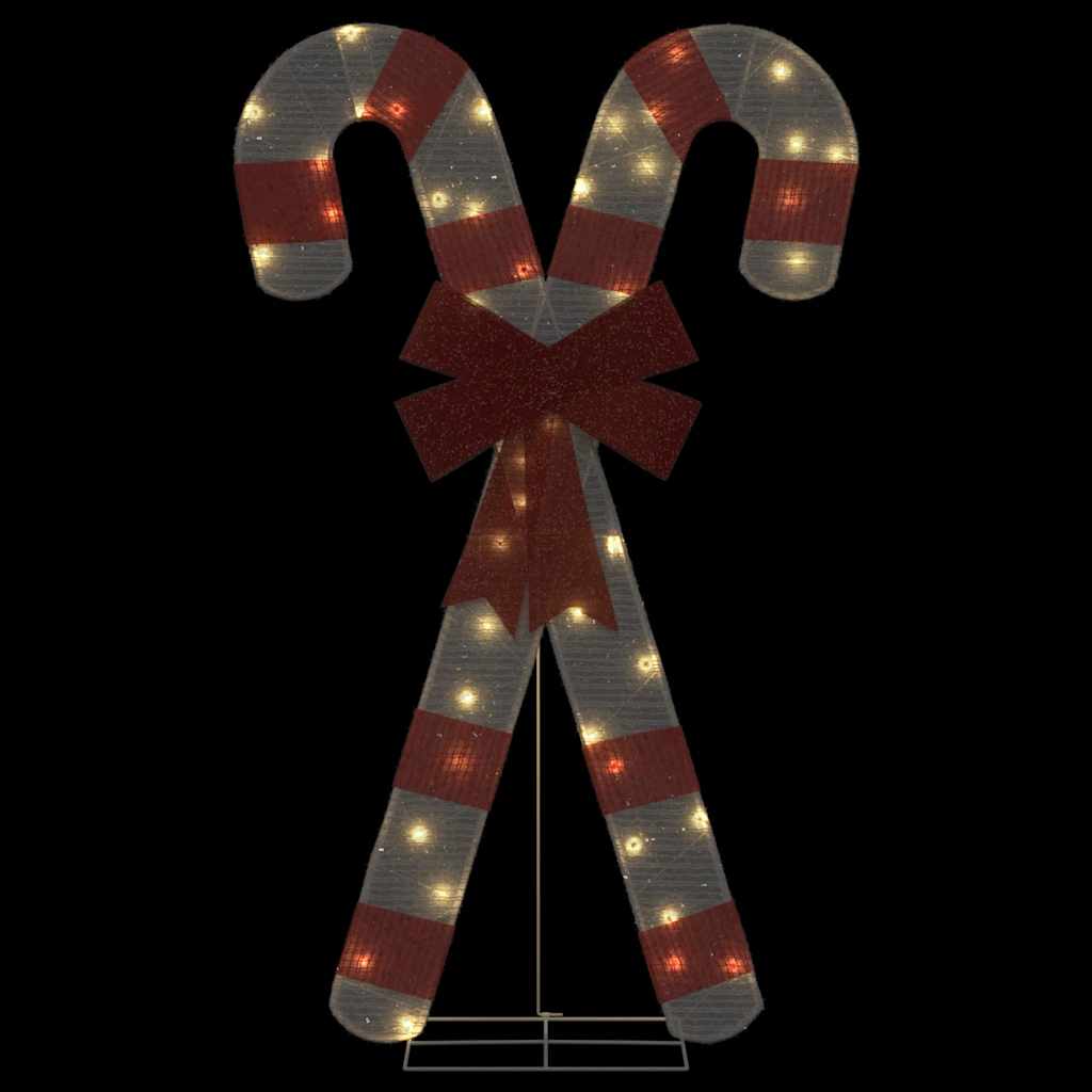 Julepynt candy cane 50 LEDs varm hvit