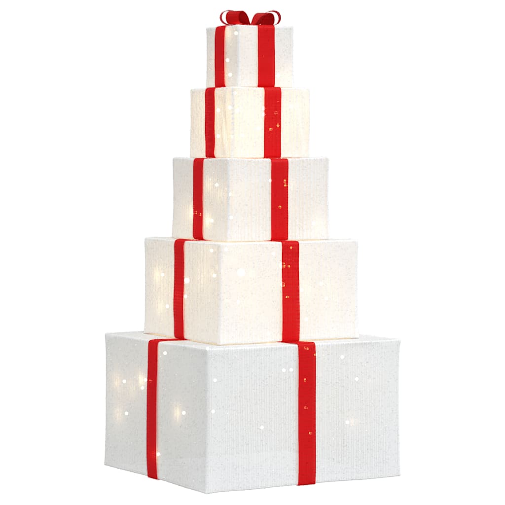 Julepynt gaveeske 250 LED varm hvit