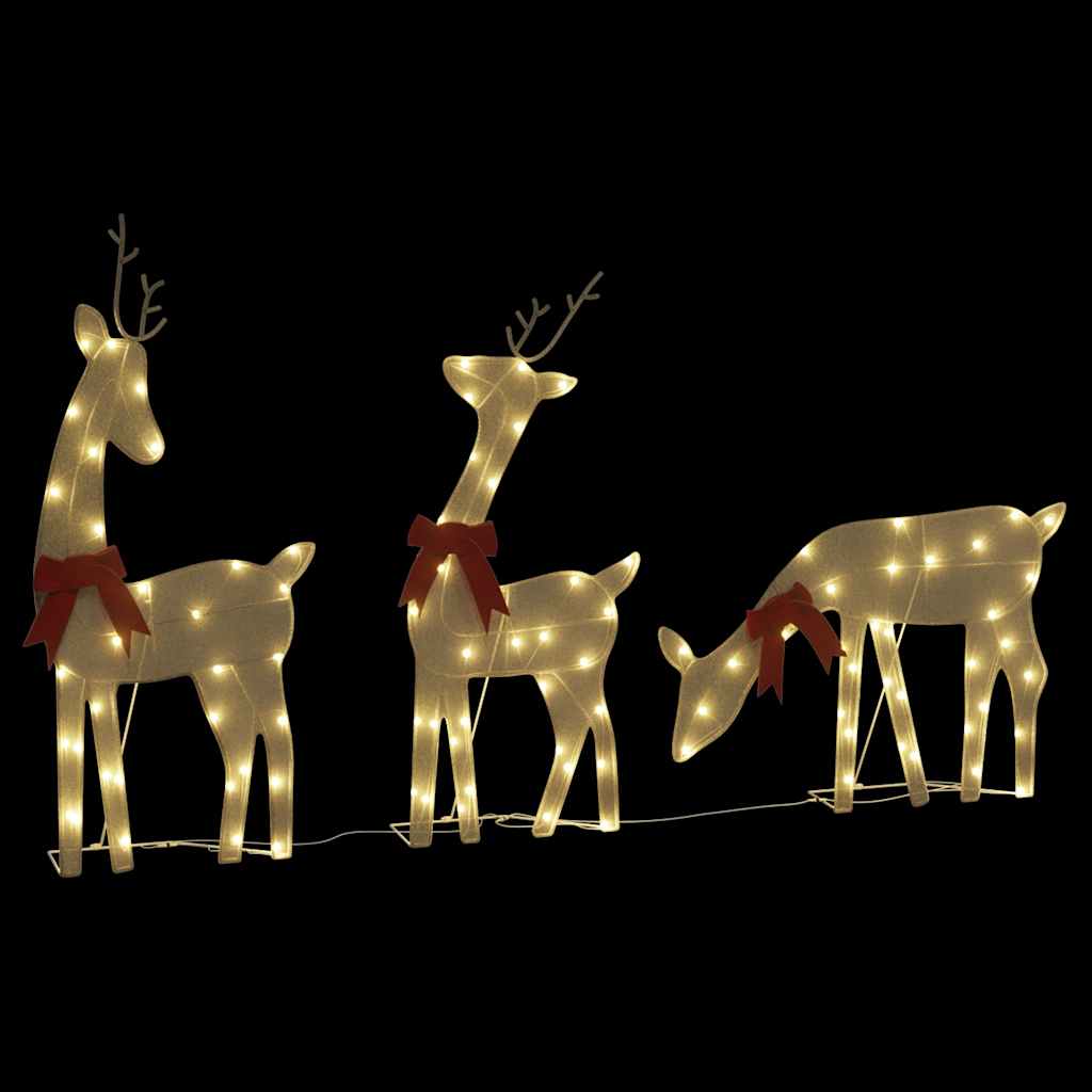 Julepynt reinsdyr 3 stk 90 LED varmhvit
