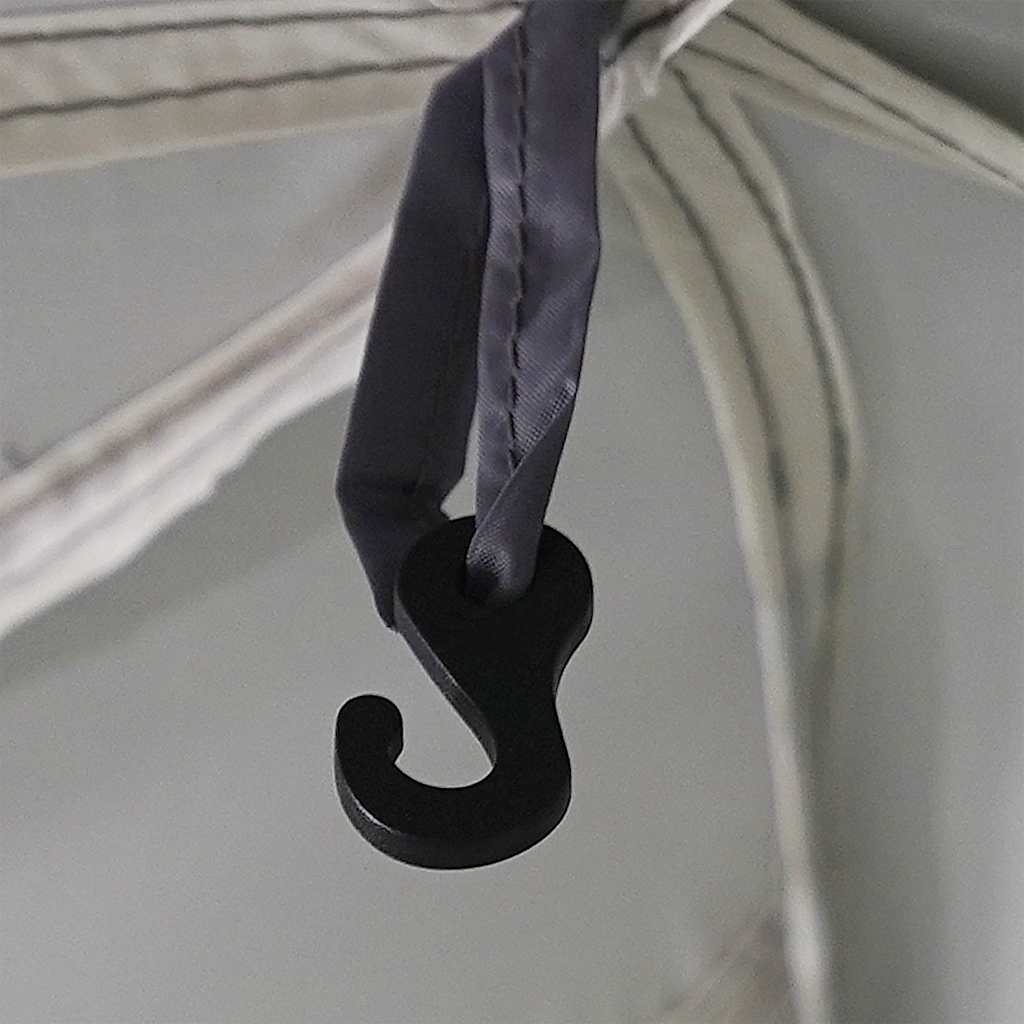 bassengtelt med avtagbare flue og nettingvegger grå