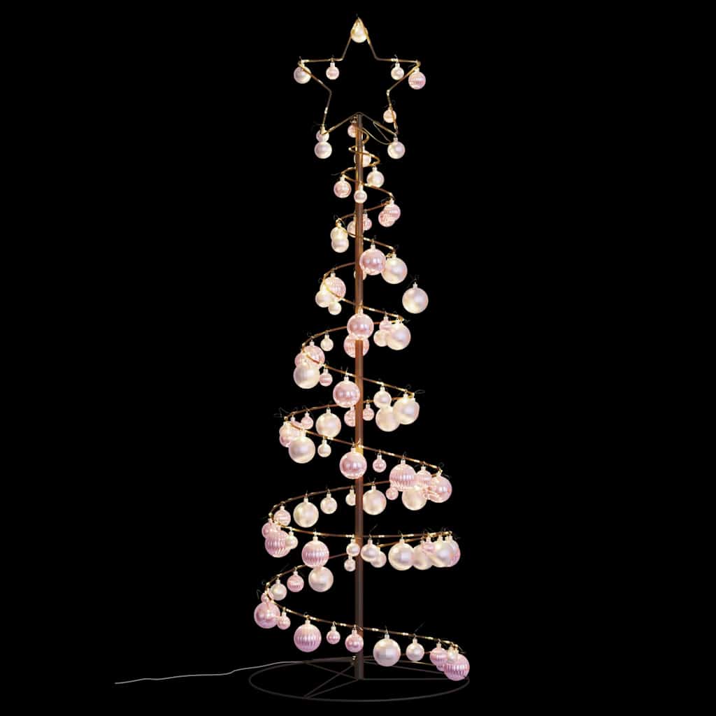 LED Juletre med Baubles 100 LEDs Varm Hvit 150 cm