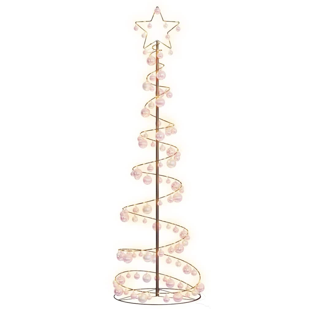 LED Juletre med Baubles 120 LEDs Varm Hvit 180 cm