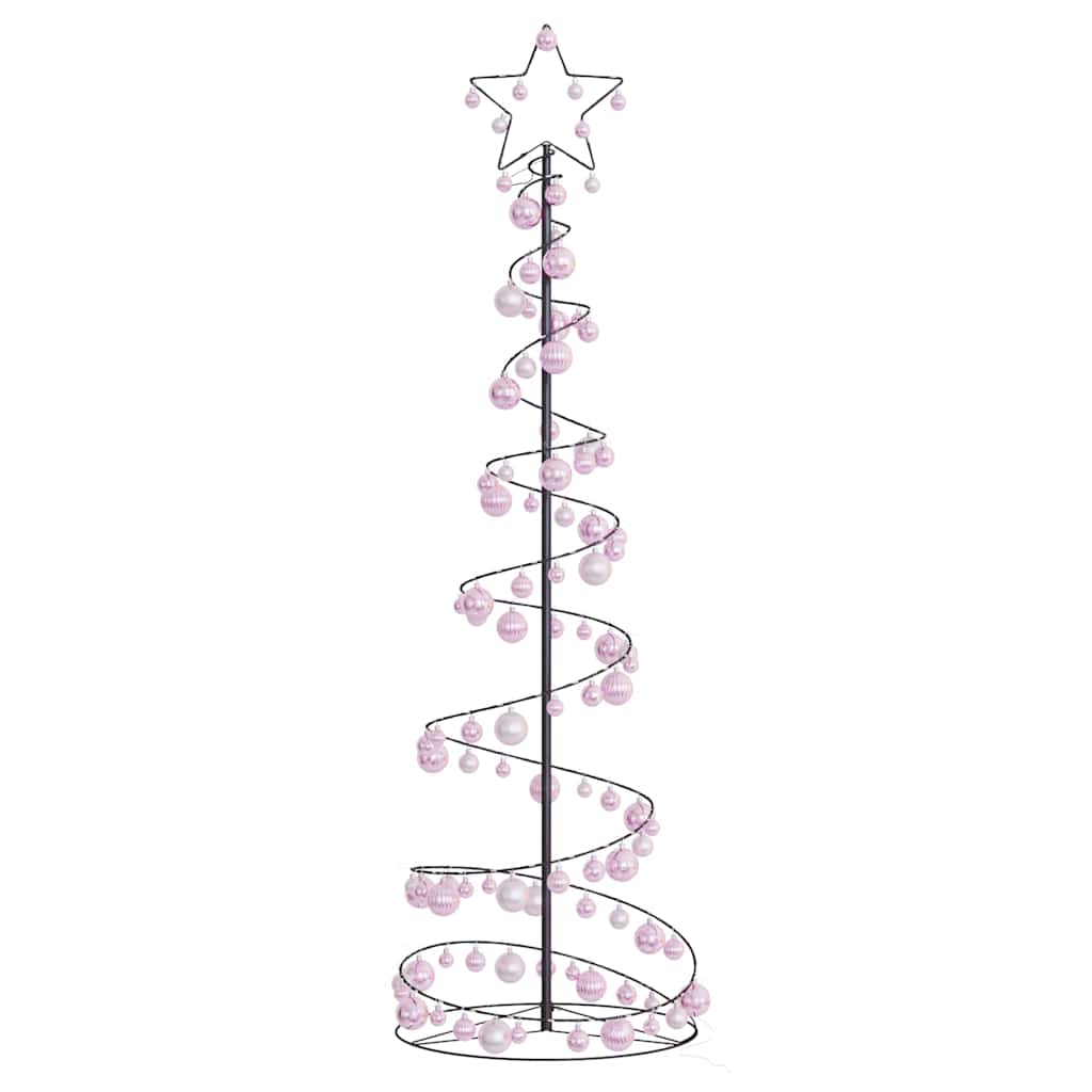 LED Juletre med Baubles 120 LEDs Varm Hvit 180 cm