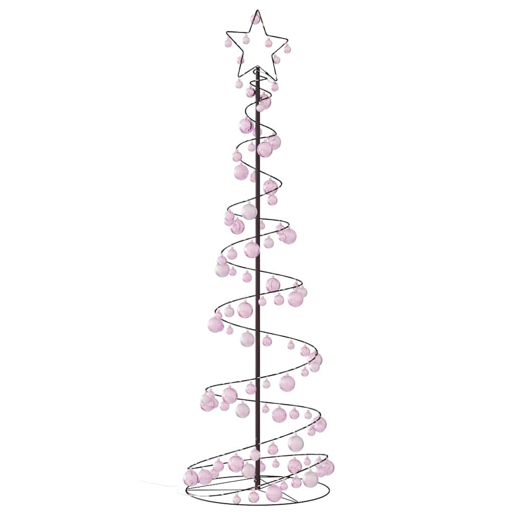 LED Juletre med Baubles 120 LEDs Varm Hvit 180 cm