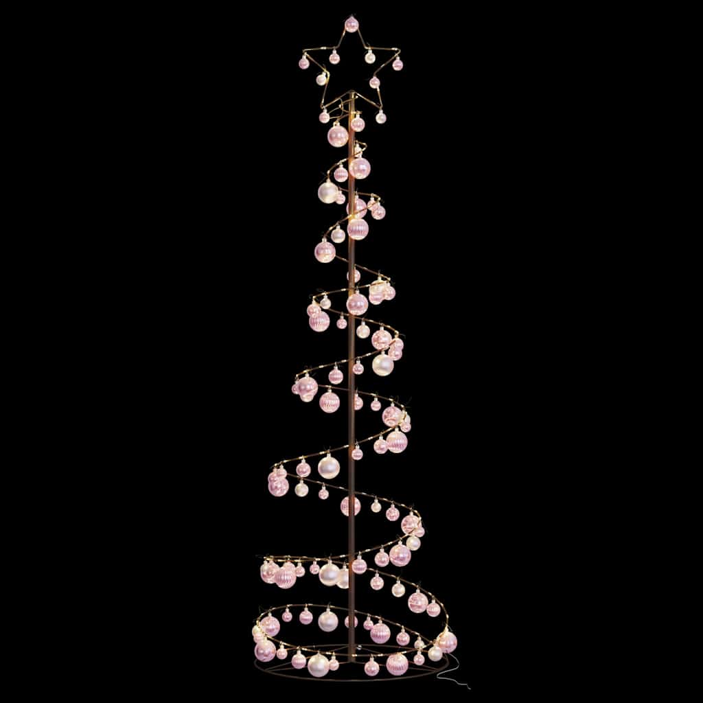 LED Juletre med Baubles 120 LEDs Varm Hvit 180 cm