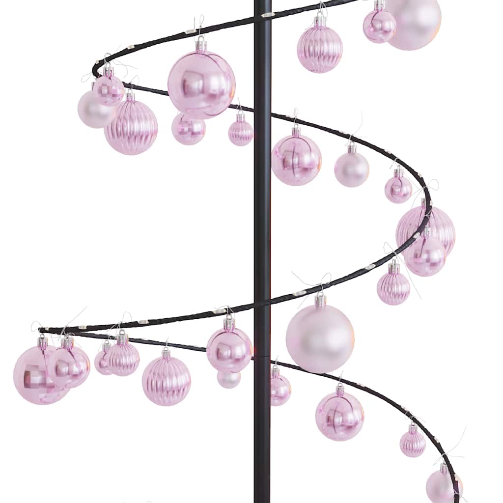 LED Juletre med Baubles 120 LEDs Varm Hvit 180 cm
